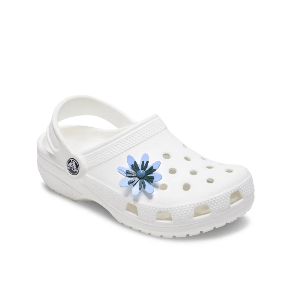Jibbitz™ Faux Leather Blue Flower