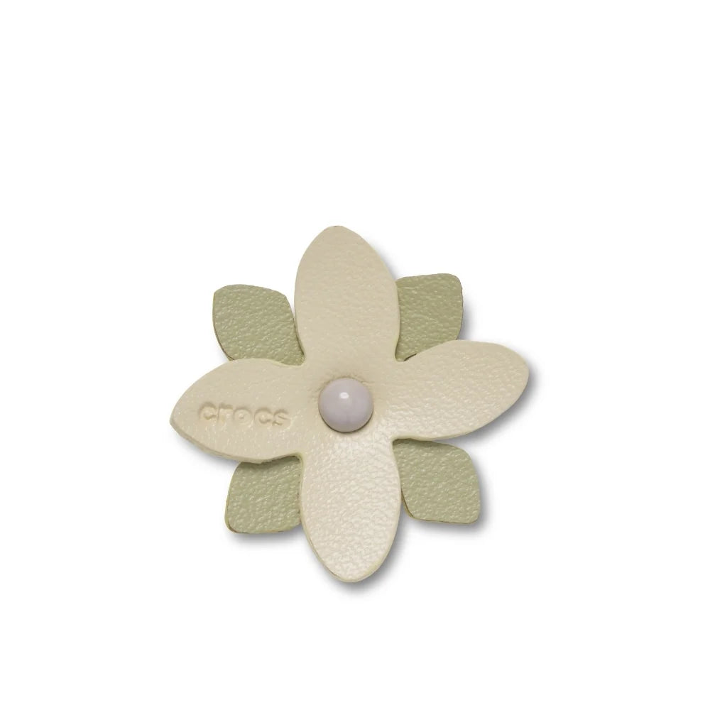 Jibbitz™ Faux Leather Tac Green Flower