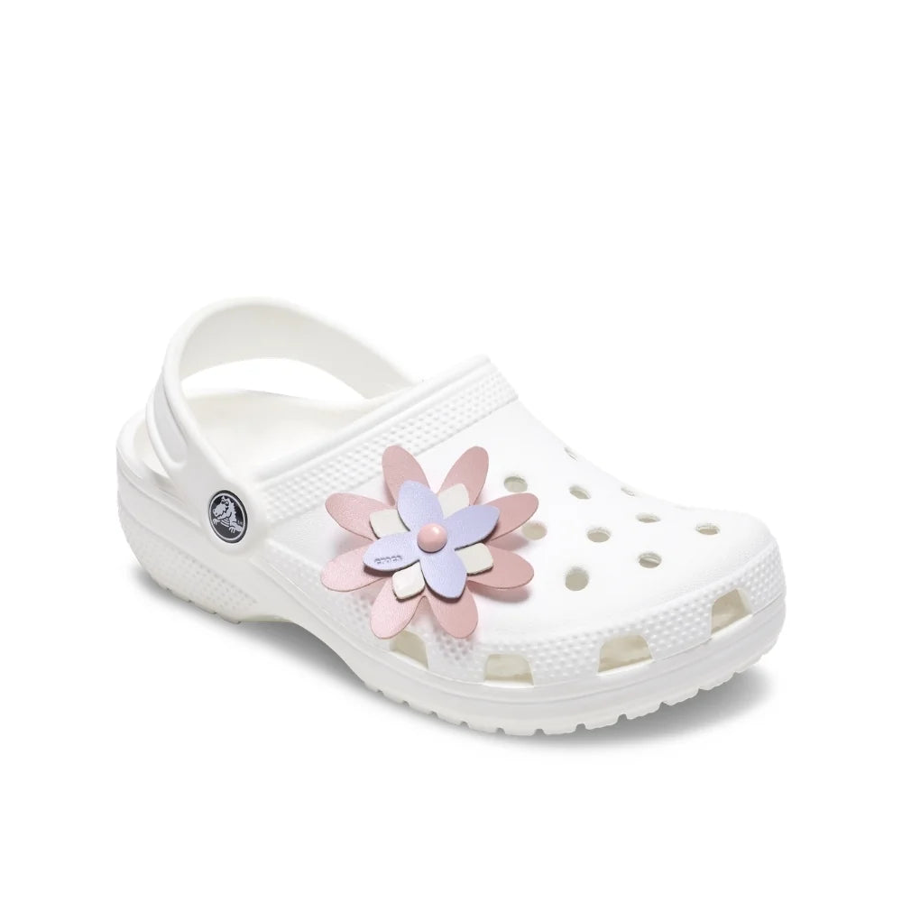 Jibbitz™ Faux Leather Pink Flower