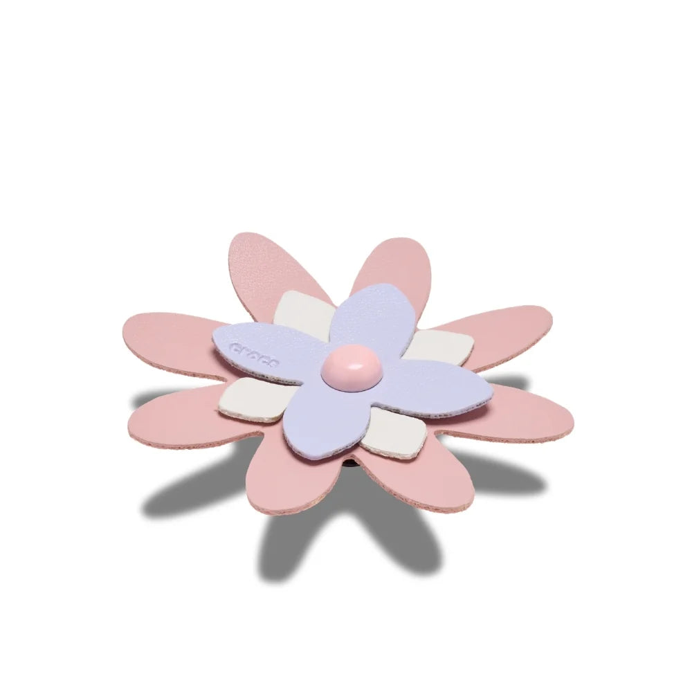 Jibbitz™ Faux Leather Pink Flower