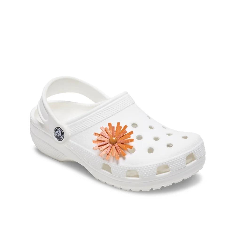 Jibbitz™ Faux Leather Orange Flower