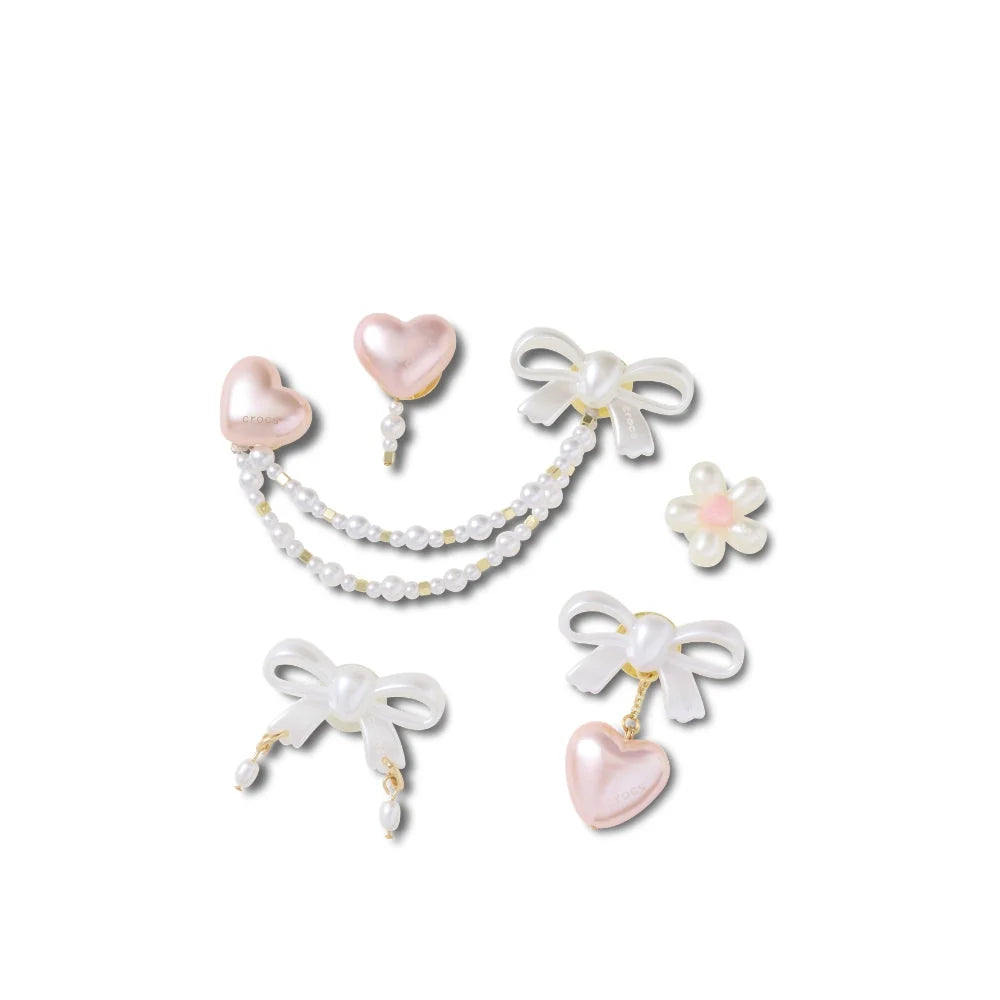 Jibbitz™ Bow and Pink Heart 5 Pack