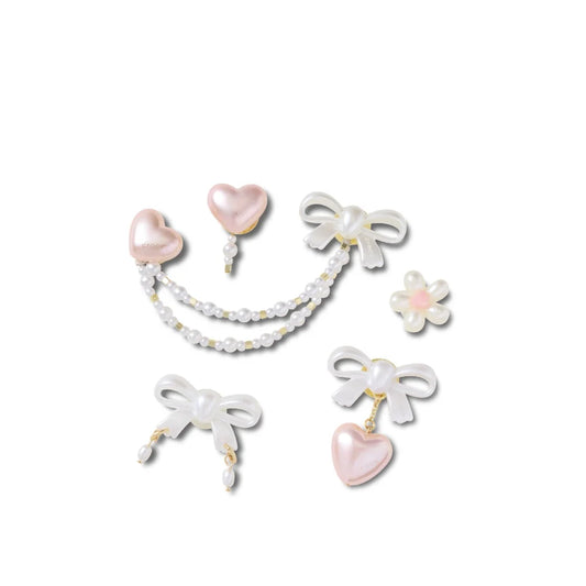 Jibbitz™ Bow and Pink Heart 5 Pack