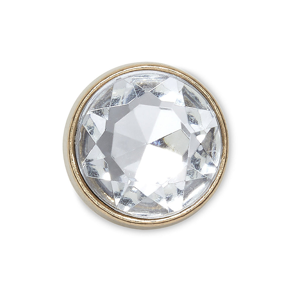 Jibbitz™ Gold Clear Gem