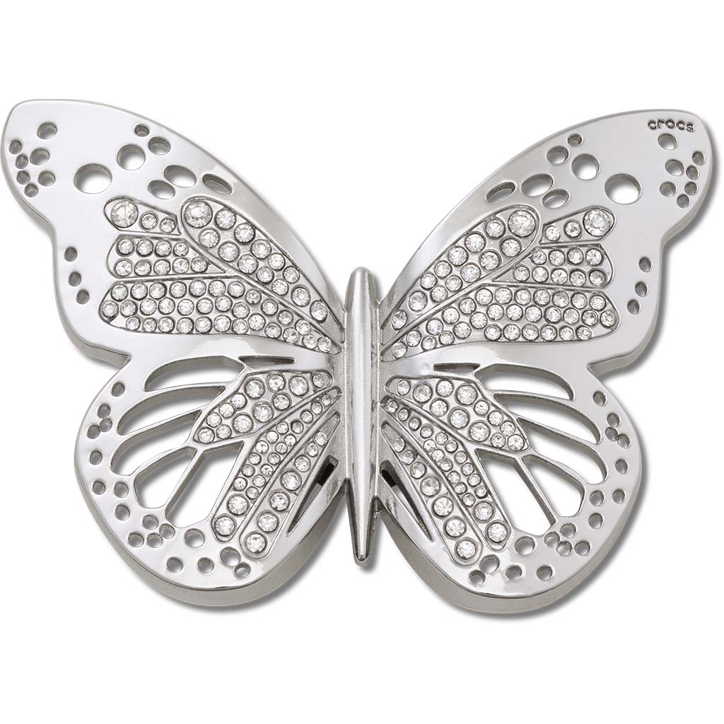 Jibbitz™ Silver Cutout Butterfly