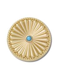 Jibbitz™  Gold Turquoise Western Stud