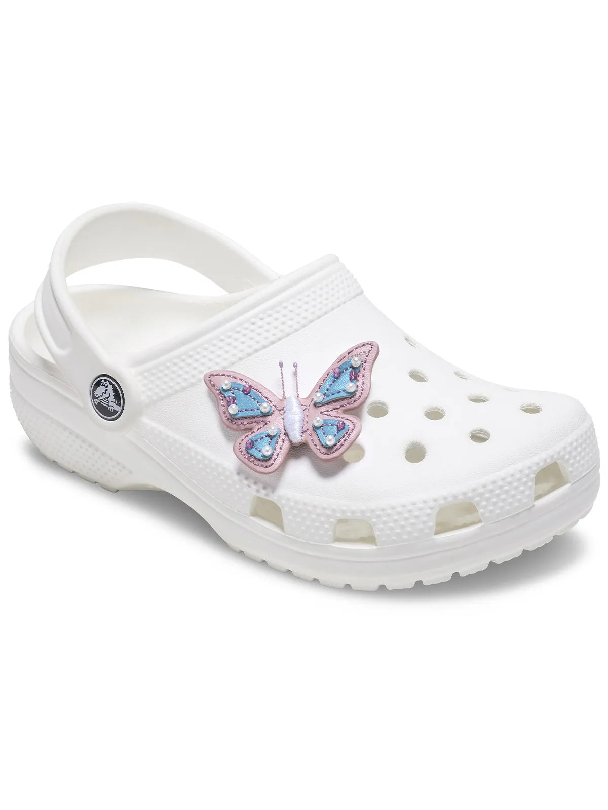 Jibbitz™ Faux Leather Pink Butterfly
