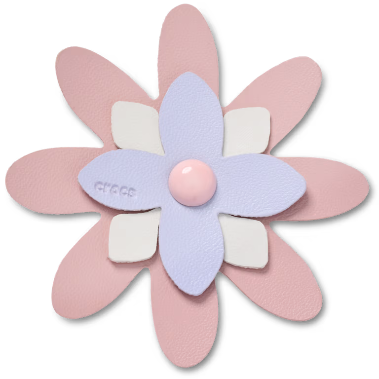 Jibbitz™ Faux Leather Pink Flower
