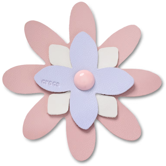 Jibbitz™ Faux Leather Pink Flower