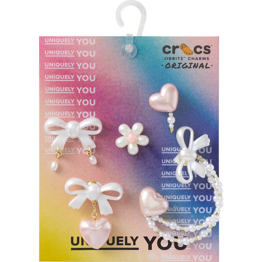 Jibbitz™ Bow and Pink Heart 5 Pack