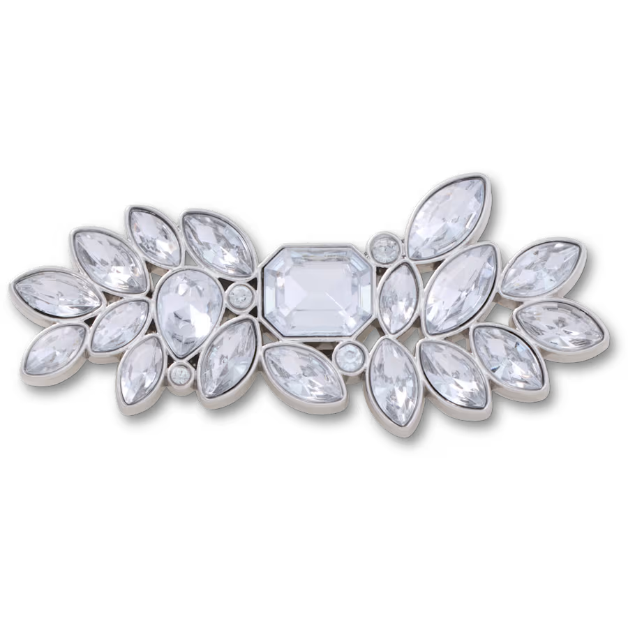 Jibbitz™ Silver Leaf Gem Charm