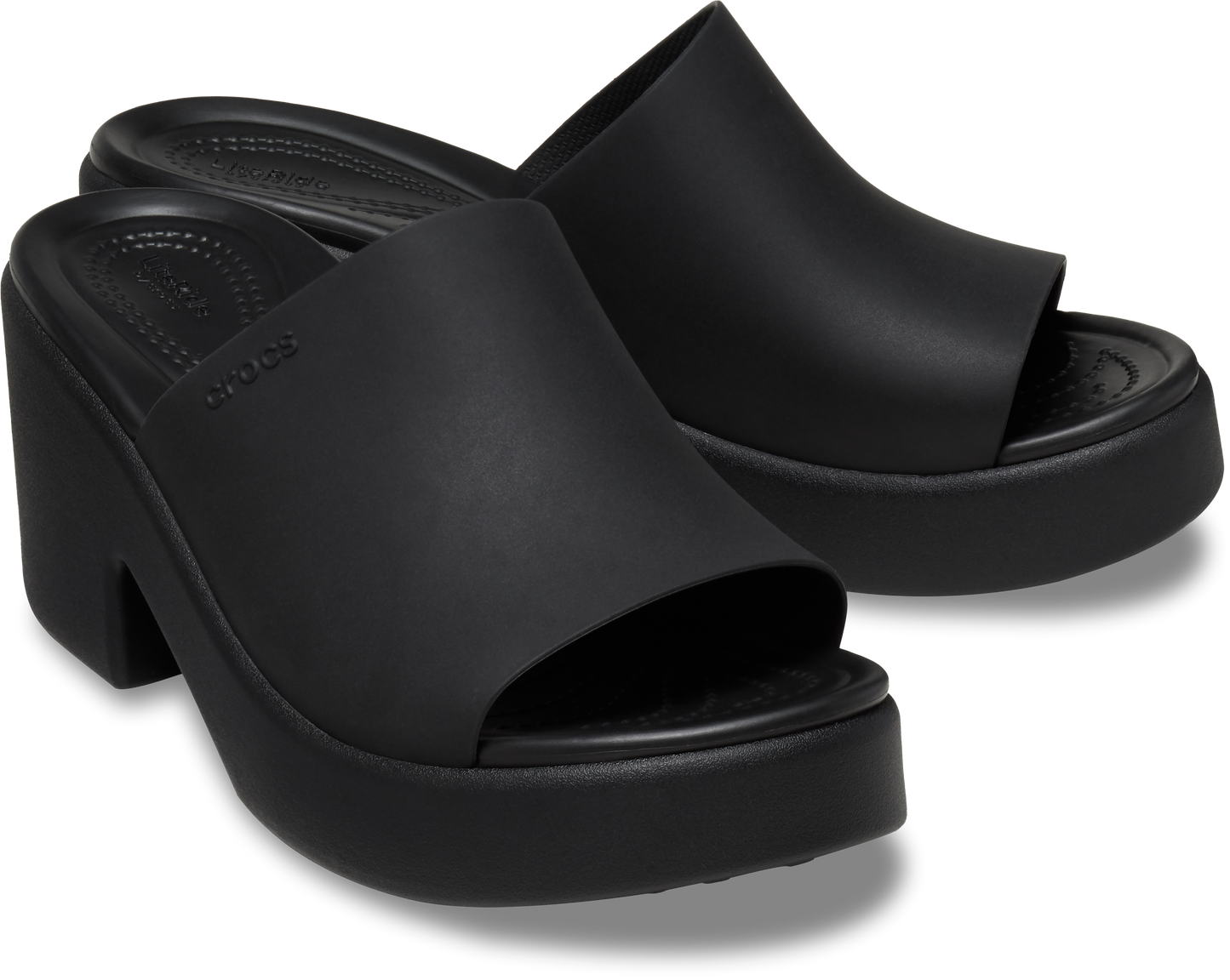 SANDALIA BROOKLYN SLIDE HEEL BLACK
