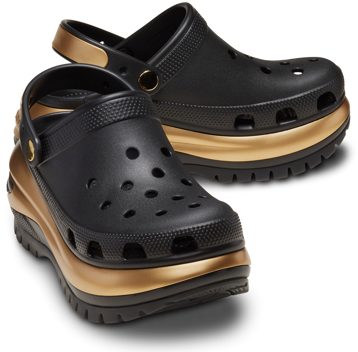 Crocs Mega Crush Metallic Clog Black / Gold